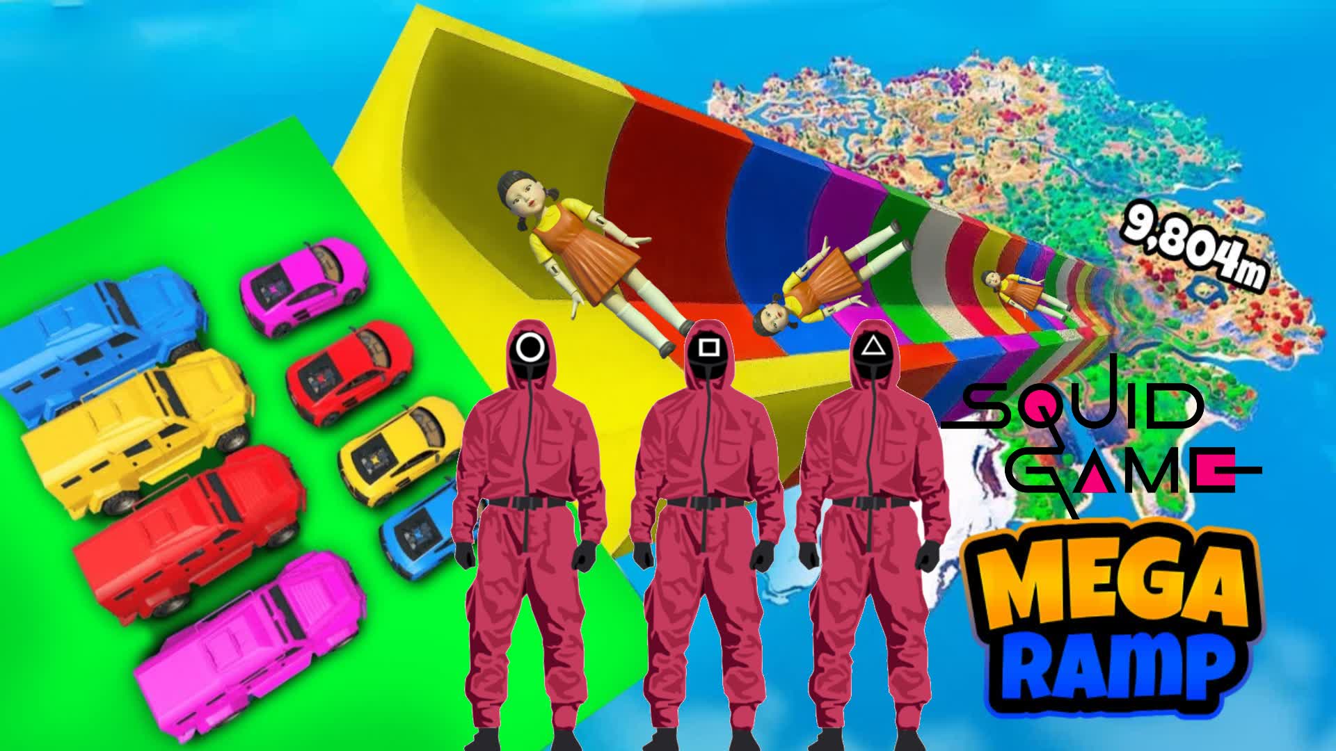 ♨️SQUID GAME MEGA RAMP♨️