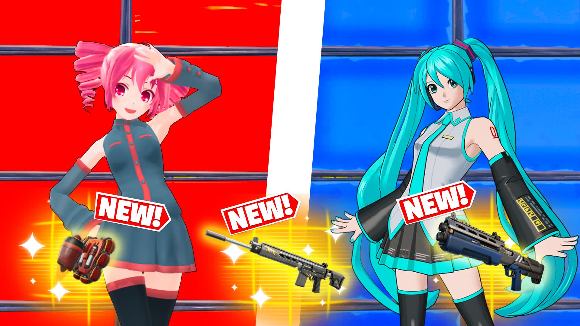 MIKU vs TETO red vs blue 🔴🔵