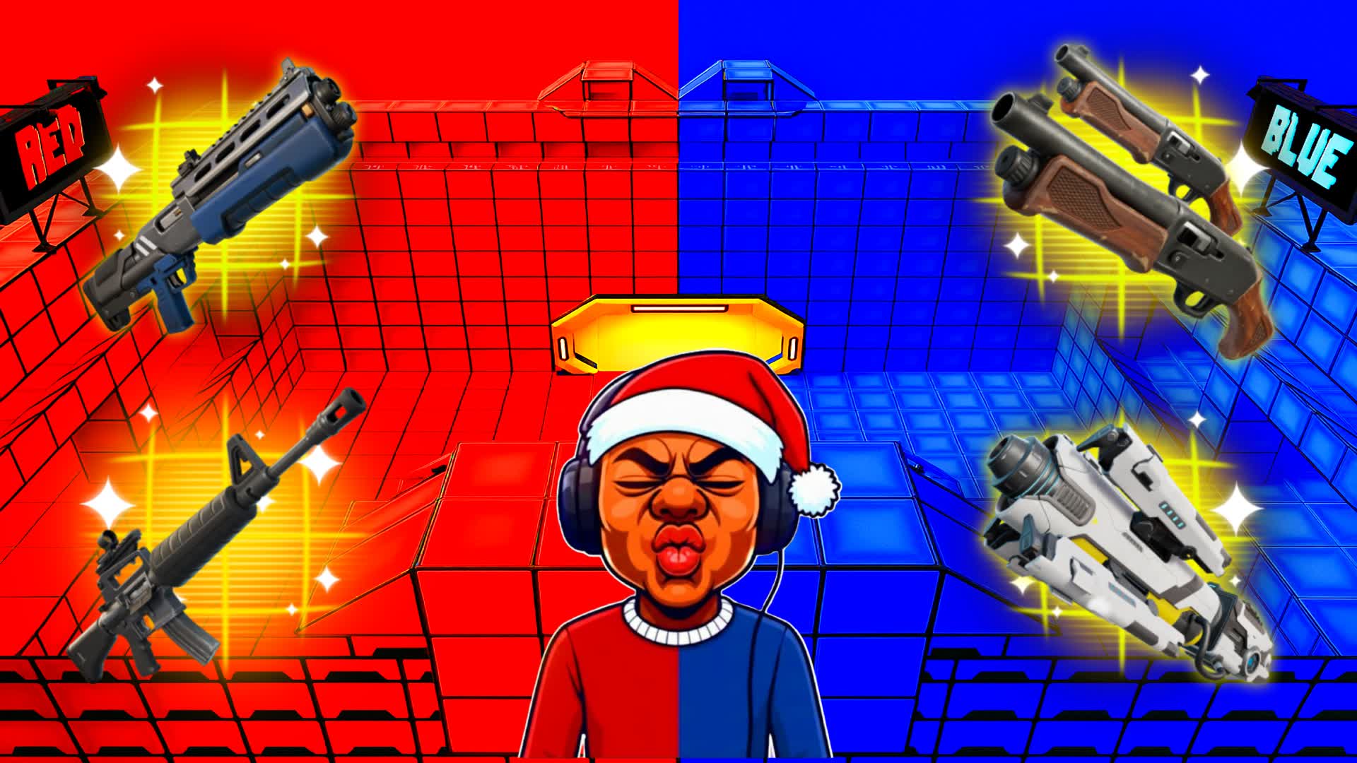 MEGA RED VS BLUE - الأحمر مقابل الأزرق