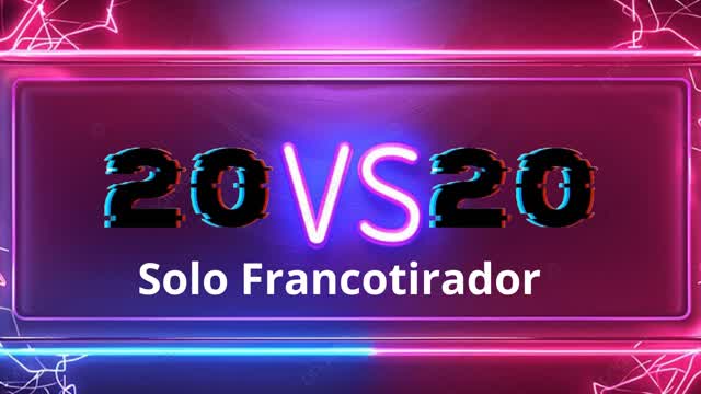 20 vs 20 solo Francotirador