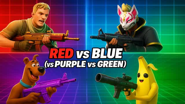 RED vs BLUE (Vs Purple Vs Green)