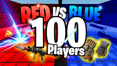 100 PLAYER RED VS BLUE🔴🔵