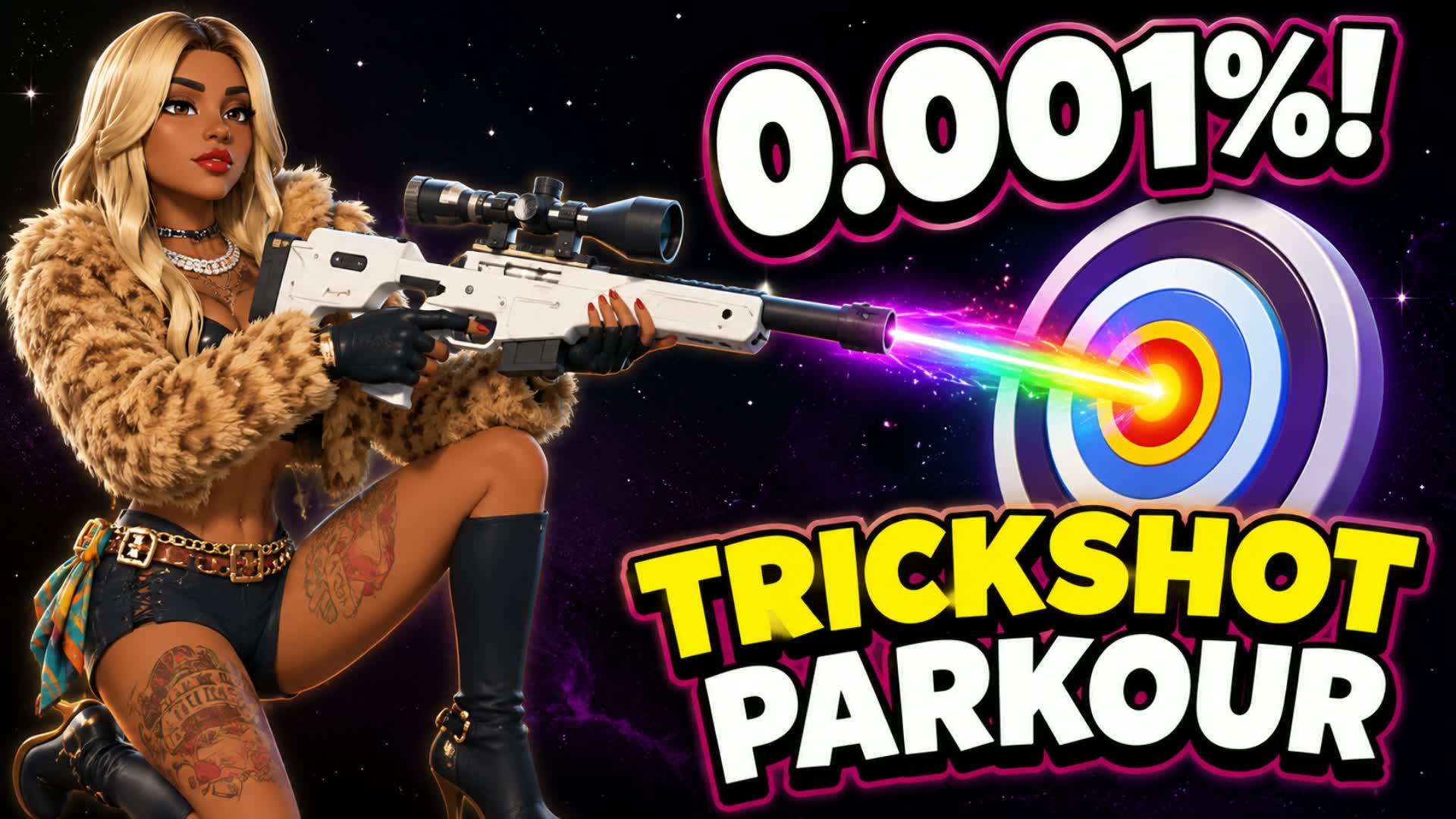 SUPER TRICKSHOT PARKOUR🎯(65+ LVL)