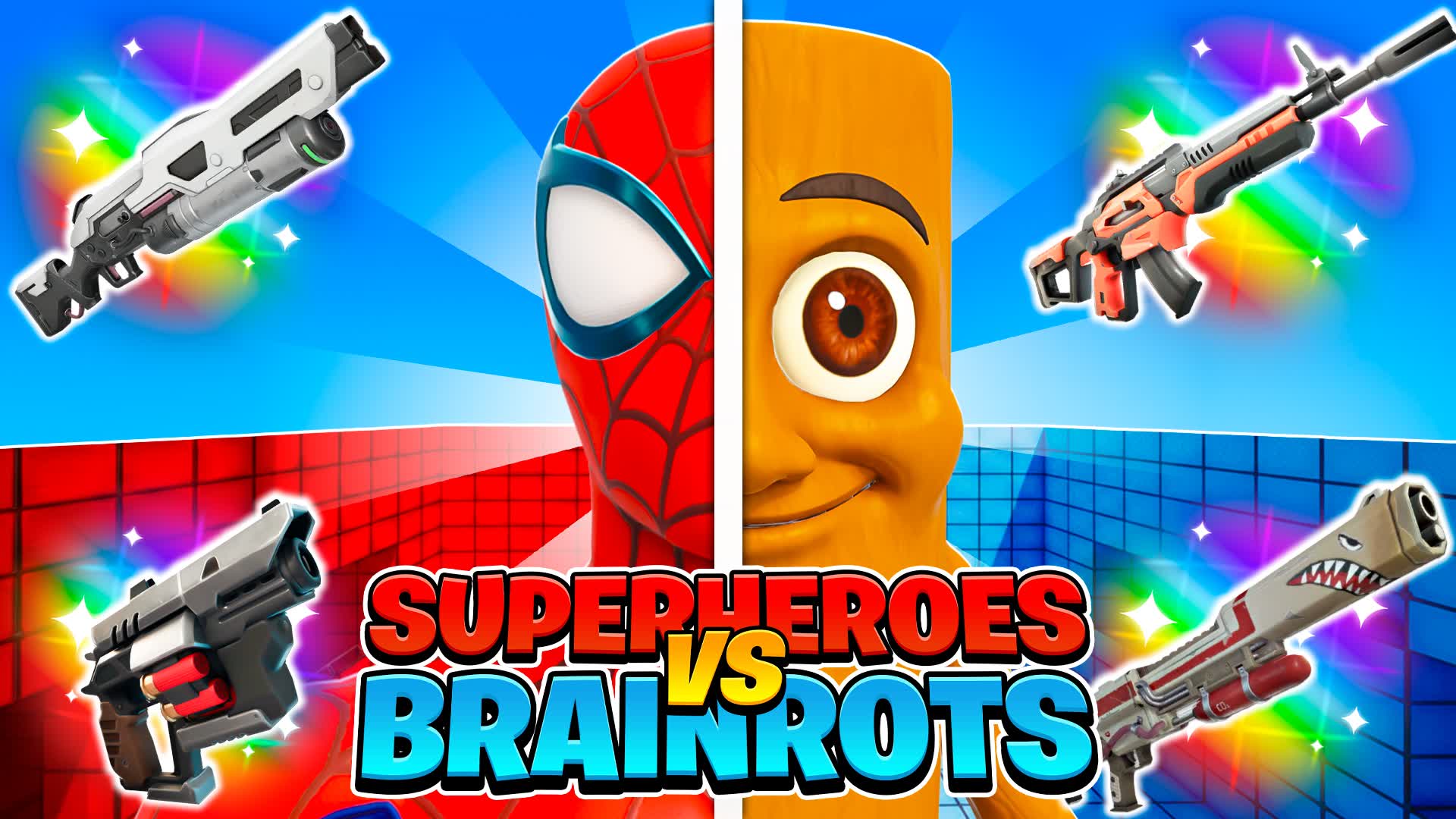 BRAINROTS VS SUPERHEROES 🔴🔵