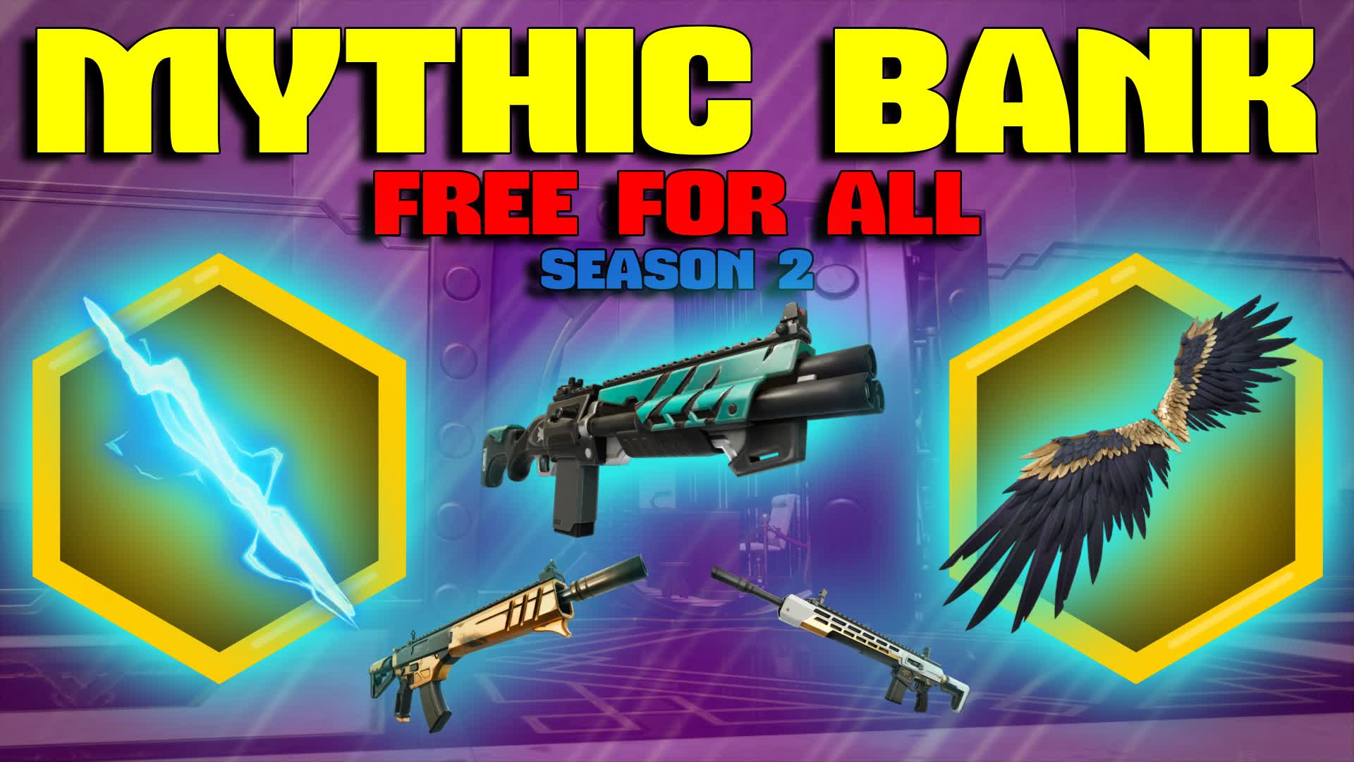 MYTHIC BANK💵Free For All 4234-7191-9187 by ibuildmaps - Fortnite ...