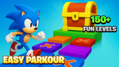 🌈Obby Fall Guys Parkour Rainbow 150+🌈