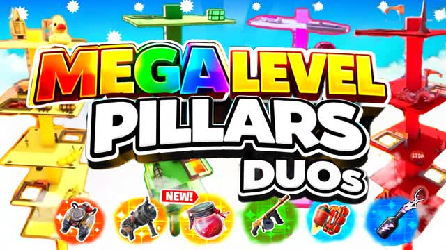 MEGA LEVEL PILLARS Duos -LAVA FLOOR WARS