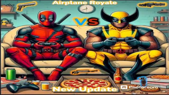 AIRPLANE ROYALE DEADPOOL VS WOLVERINE