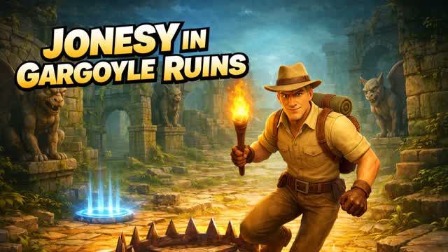 JONESY IN GARGOYLE RUINS