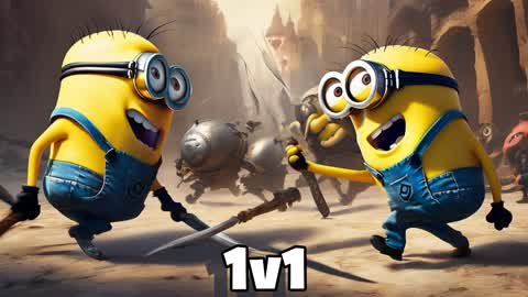 🍌 MINIONS 1V1 BUILD FIGHTS 🍌