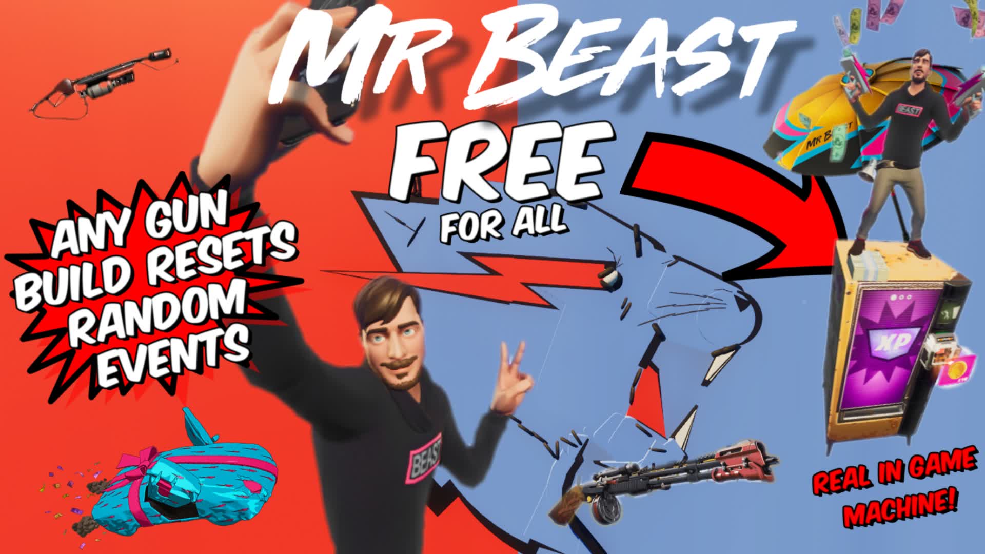 💵Mr Beast Every Gun FFA Challenge 382536924910 by vco Fortnite