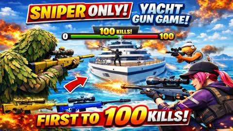Sniper Only First to 100 Yacht Gun Game