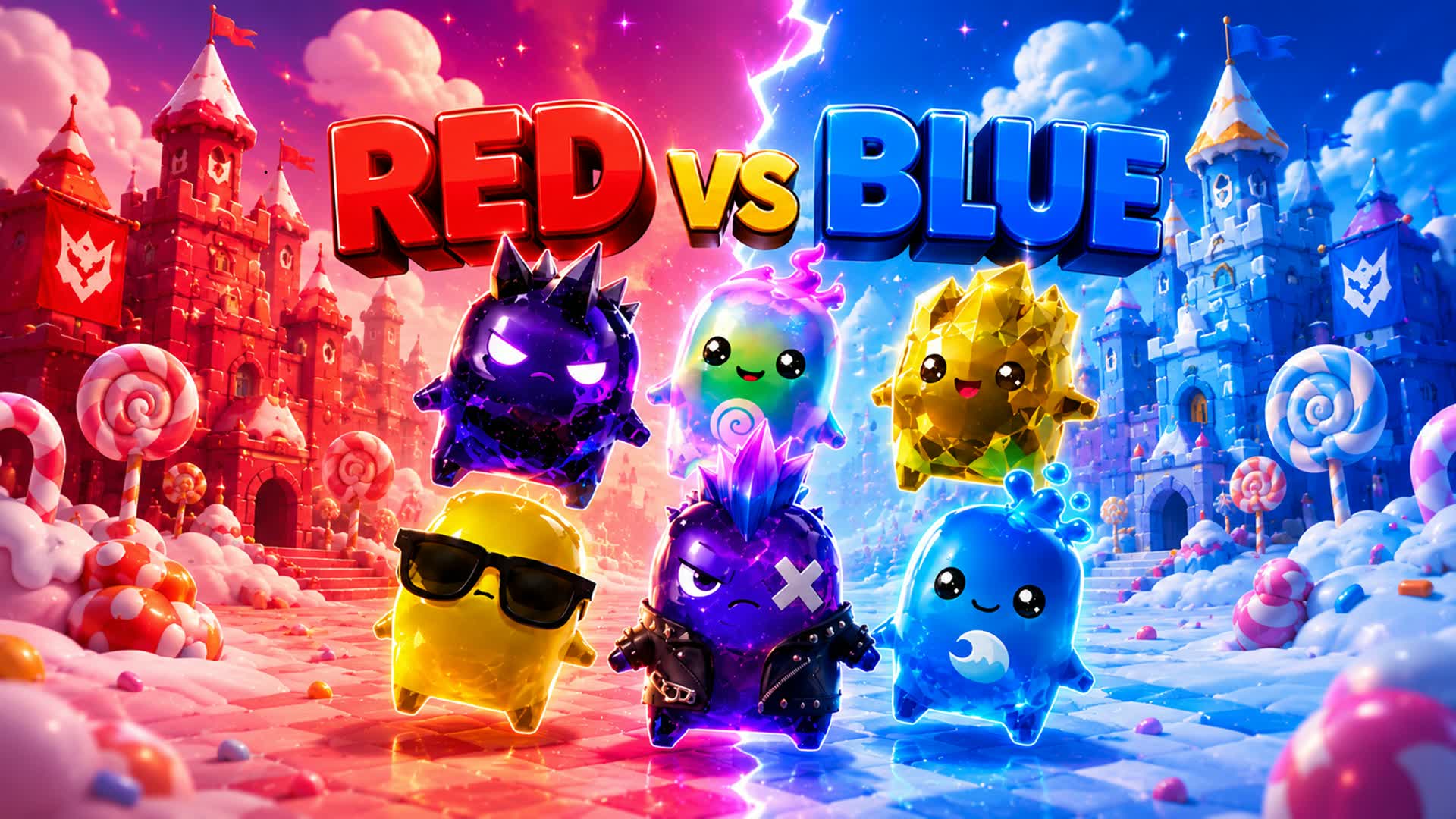 SUPER RED vs BLUE 💥 CHALLENGE TEAMS