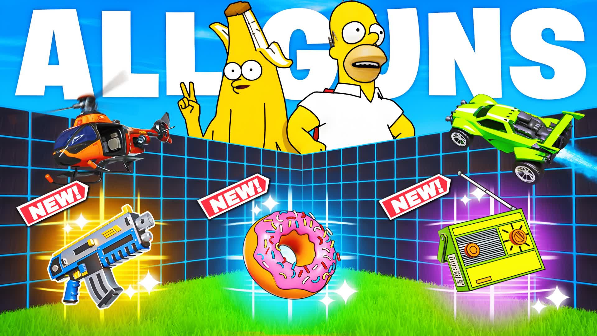 Simpsons 1V1 FFA - ALL GUNS & RIDES