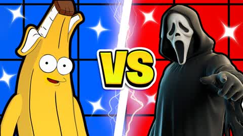 BANANA VS GHOST FACE - RED VS BLUE 🔴🔵