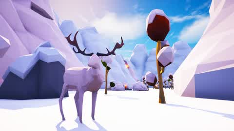 🧊 LowPoly Snowy Forest | Coin Collector