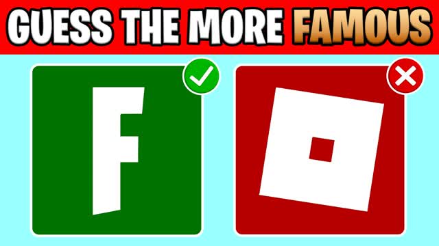 GUESS THE MORE FAMOUS 🔎 OBBY PARKOUR