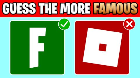 GUESS THE MORE FAMOUS 🔎 OBBY PARKOUR