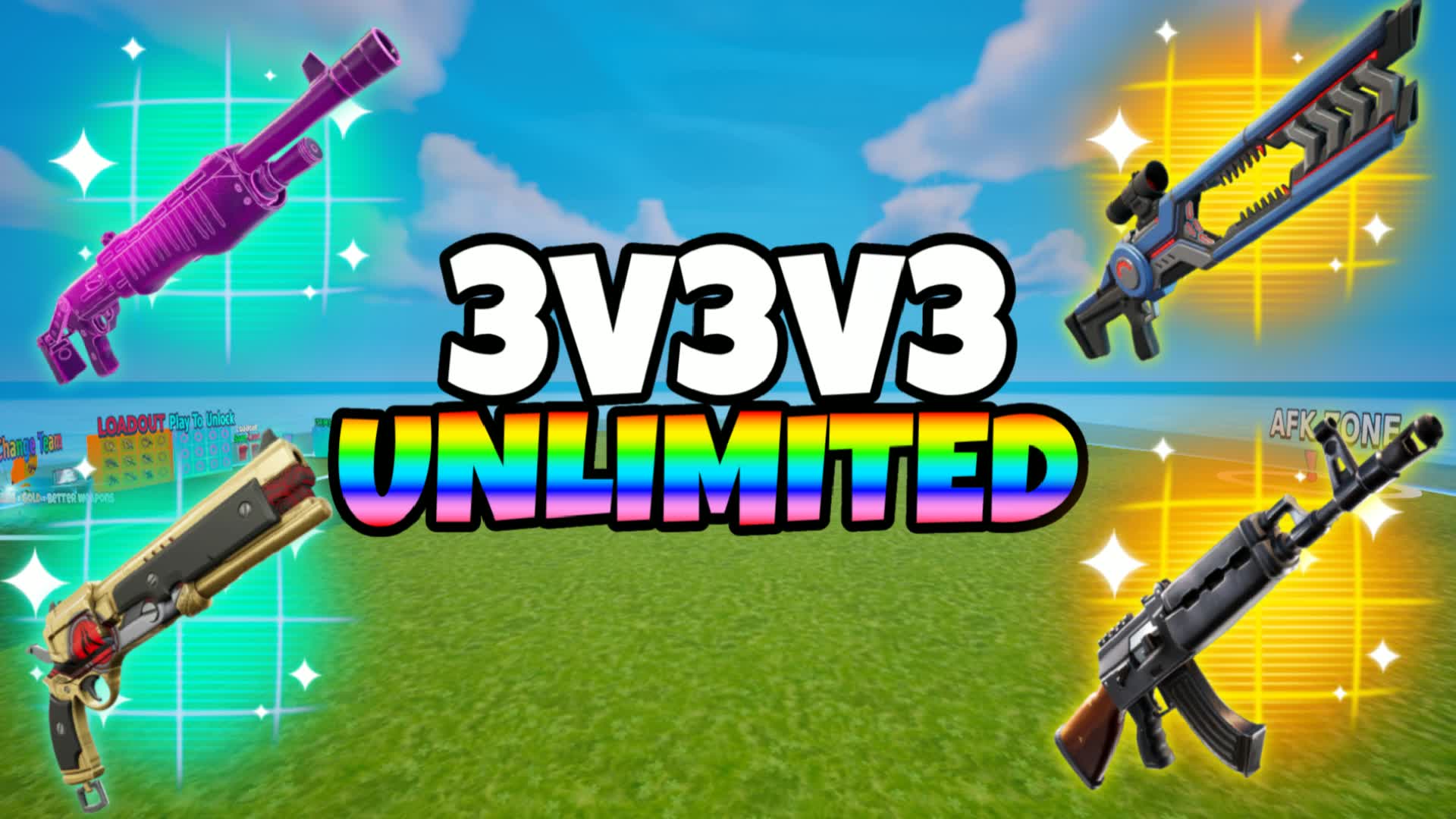 UNLIMITED 3V3V3 5204-0914-1429 by stepix - Fortnite Creative Map Code ...