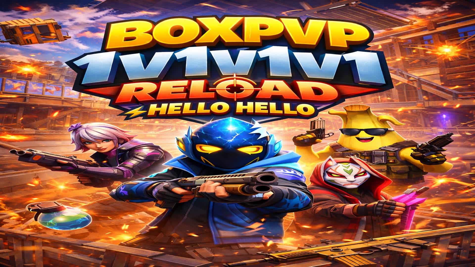 BOXPVP 1v1v1v1  HELLO HELLO