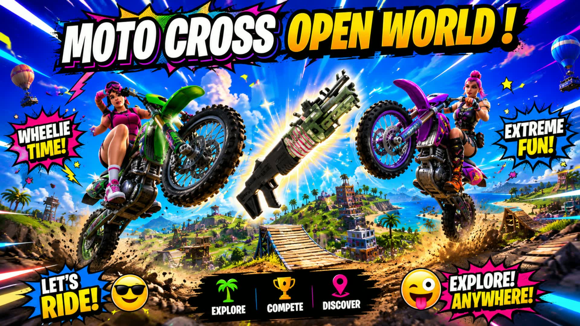 🏍GUN GAME MOTO CROSS ELEMENT OPEN WORLD