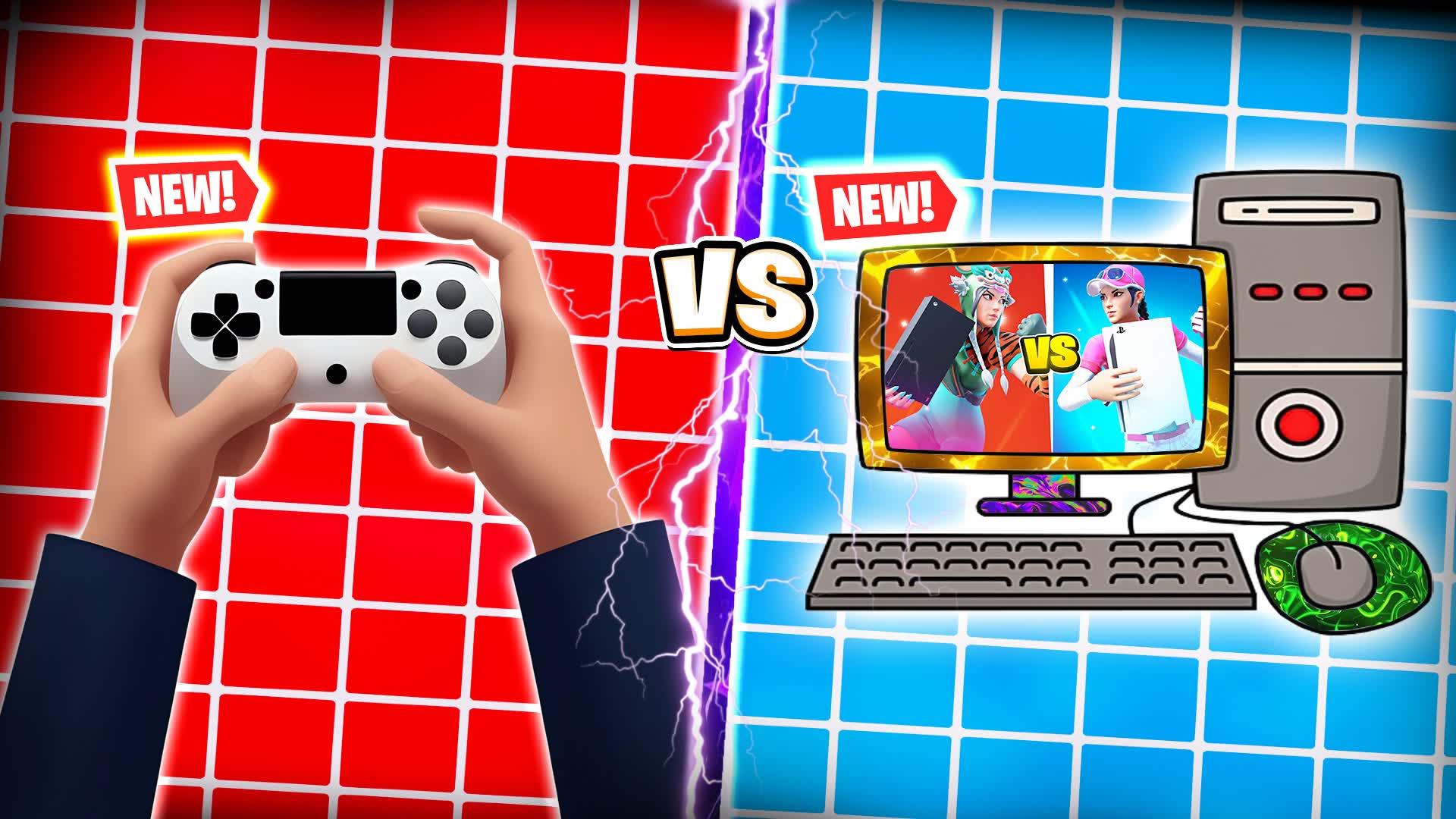 PC VS CRAZY PS5 RED VS BLUE🔴🔵