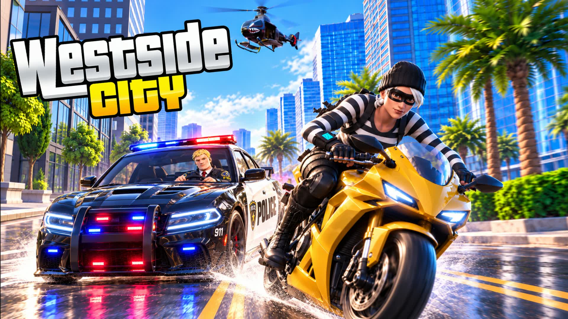 WESTSIDE CITY 🌴 RP ⭐ لعب الأدوار - Fortnite island 0953-1431-4290 by xCletusFN