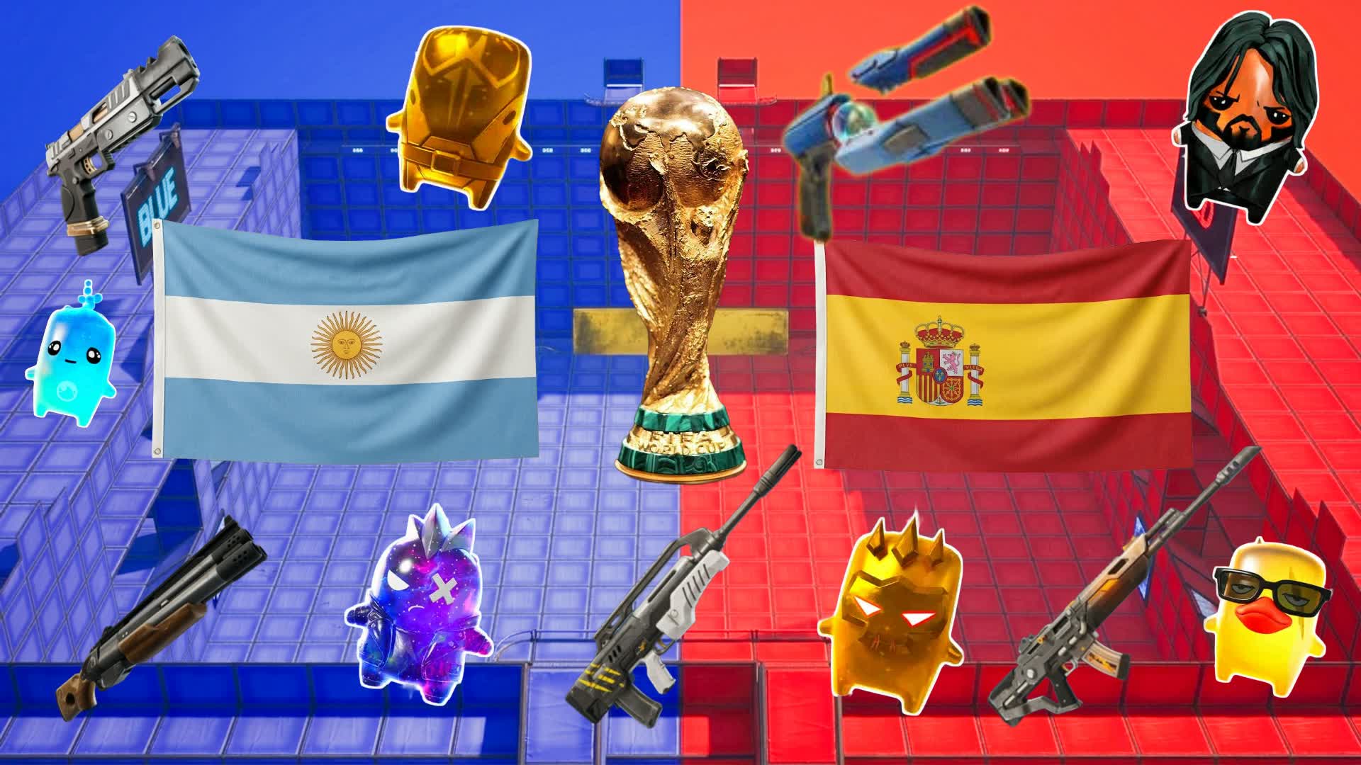 ARGENTINA VS SPAIN 🔴 RED VS BLUE 🔵