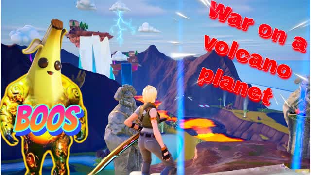 FIGHTING ON VOLCANO PLANET