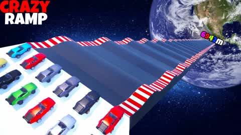 😲CRAZY CARS MEGA RAMP