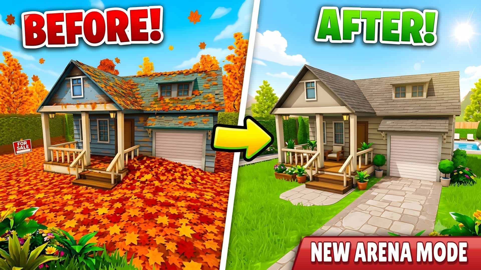 🍂 Clean All The Leaves ! 🏡 - Fortnite island 5795-2002-6455 by Mist3r-D