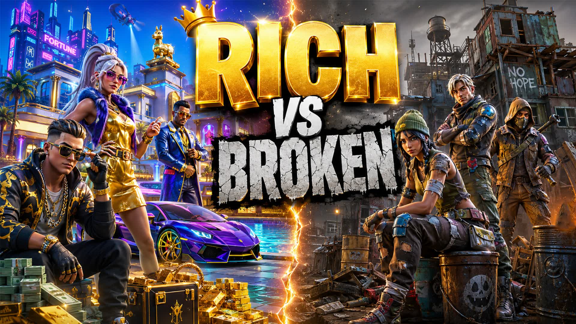 RICH vs BROKEN 🤑😭 RICOS vs POBRES