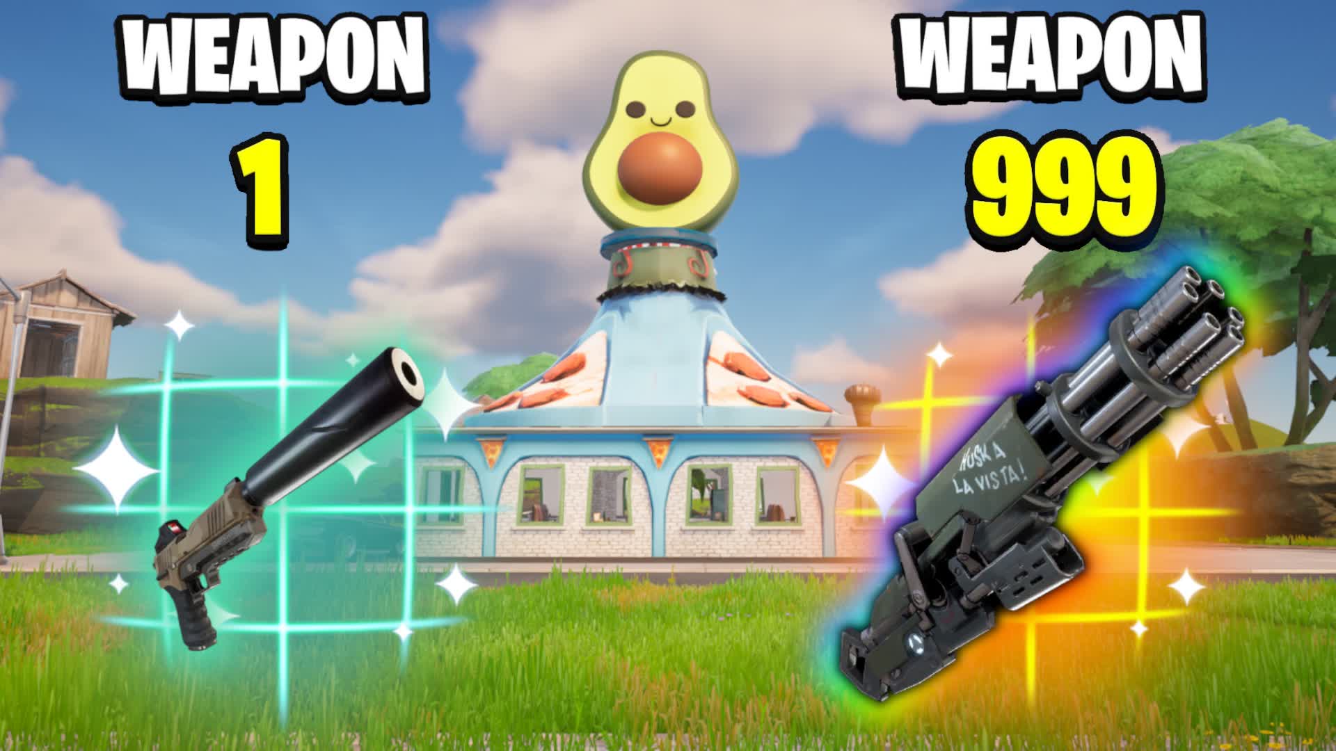 🥑 AVOCADO MAYHEM GUN GAME 🎯 ONE SHOT