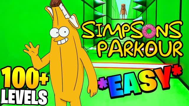 🍩 SIMPSONS PARKOUR EASY 100+ 💛