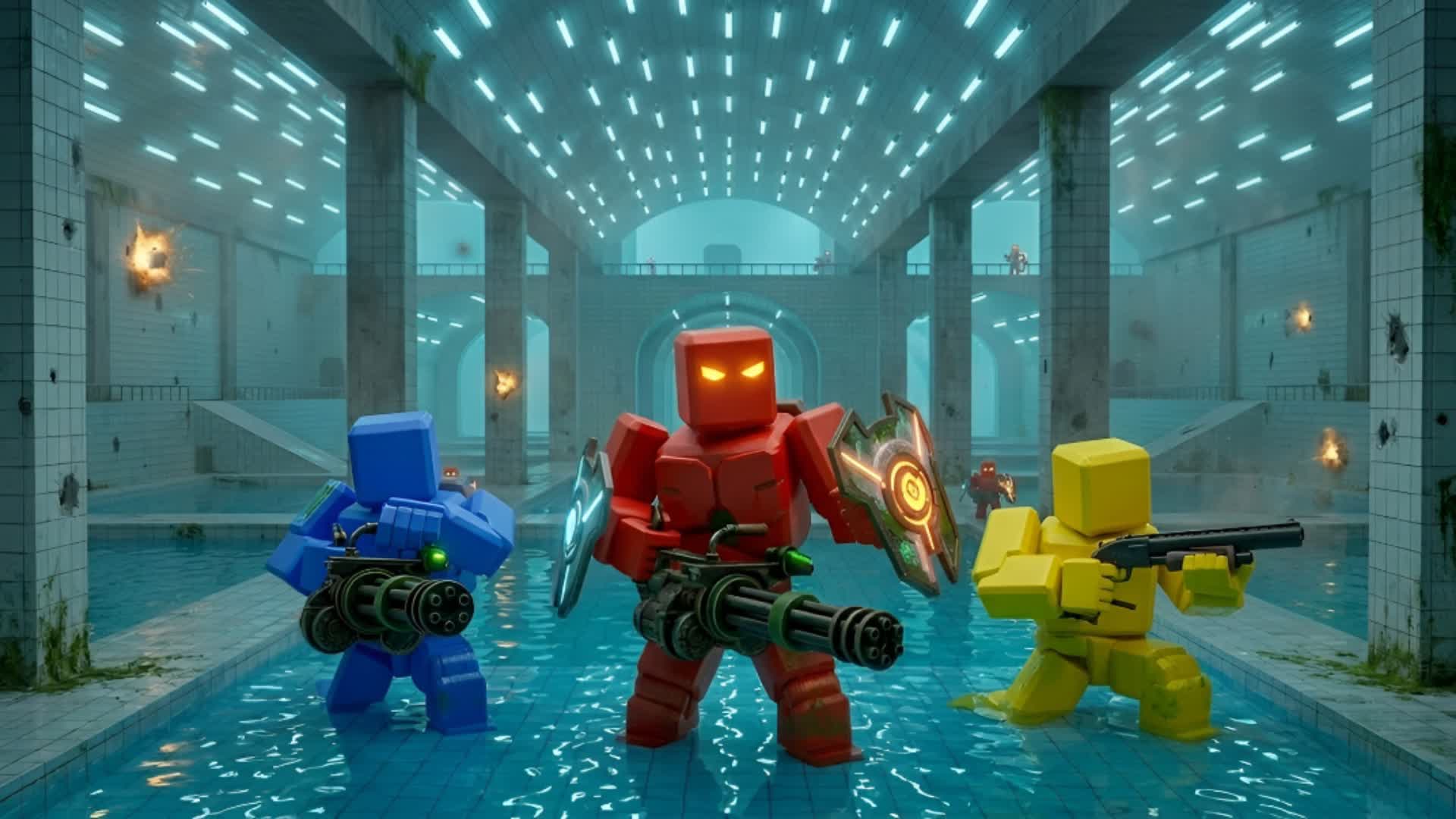 HUGE RED VS BLUE 🔴🔵 BATTLE ZONE ⚔️