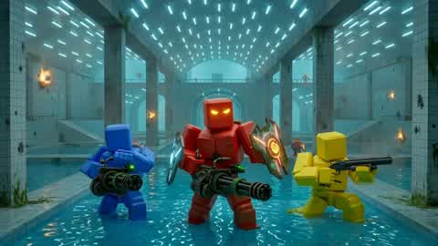 HUGE RED VS BLUE 🔴🔵 BATTLE ZONE ⚔️