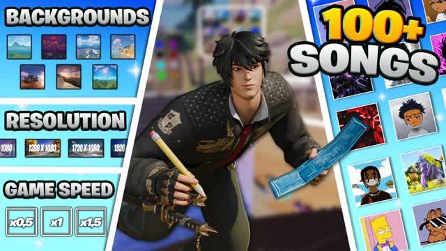 WARRIOR 1V1 MAP🏆 [100+ SONGS]🎵