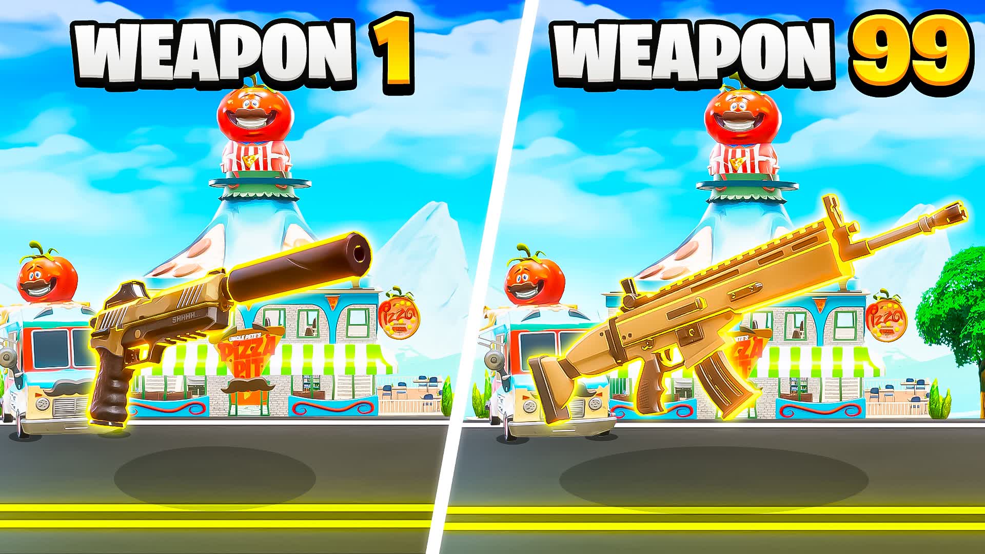 PIZZA RANDOM GOLD GUN GAME 🍕