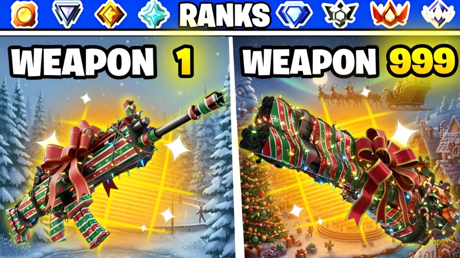 🎄 CHRISTMAS GUN GAME 🔥 ALL WEAPONS 🌟