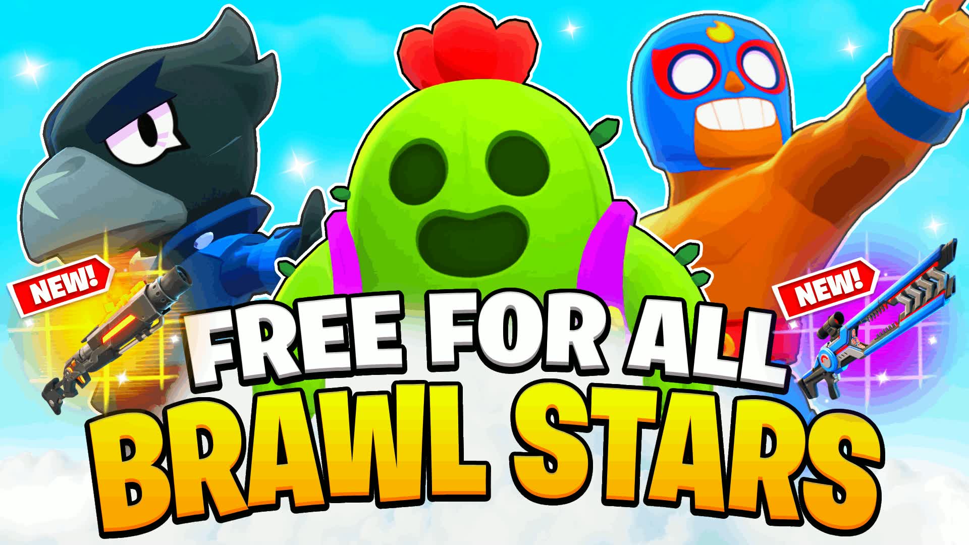 Battle Stars FFA - ALL GUNS & BRAWLERS ⭐