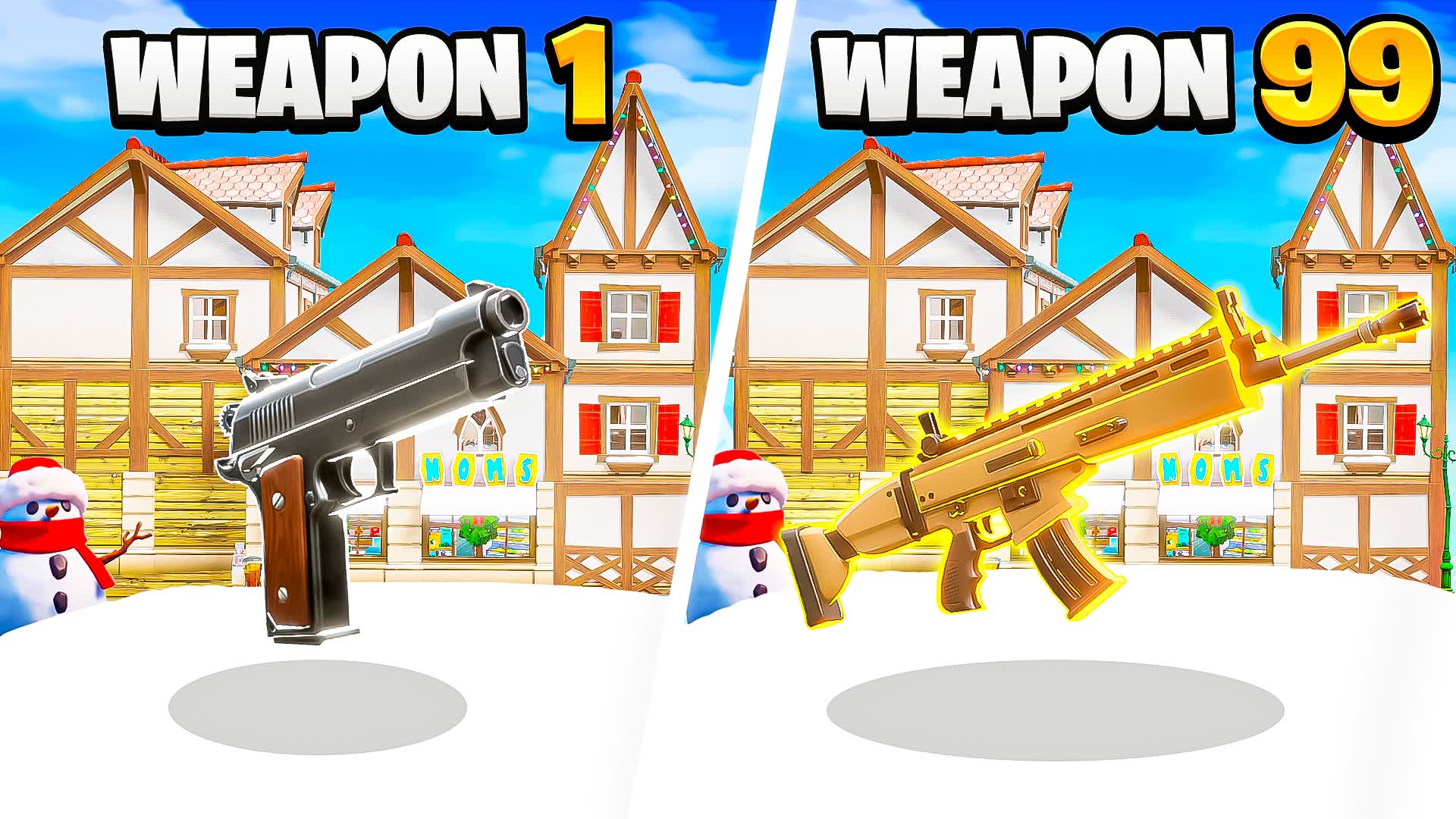 SNOW VILLAGE INFINITE RANDOM GUN GAME ❄️