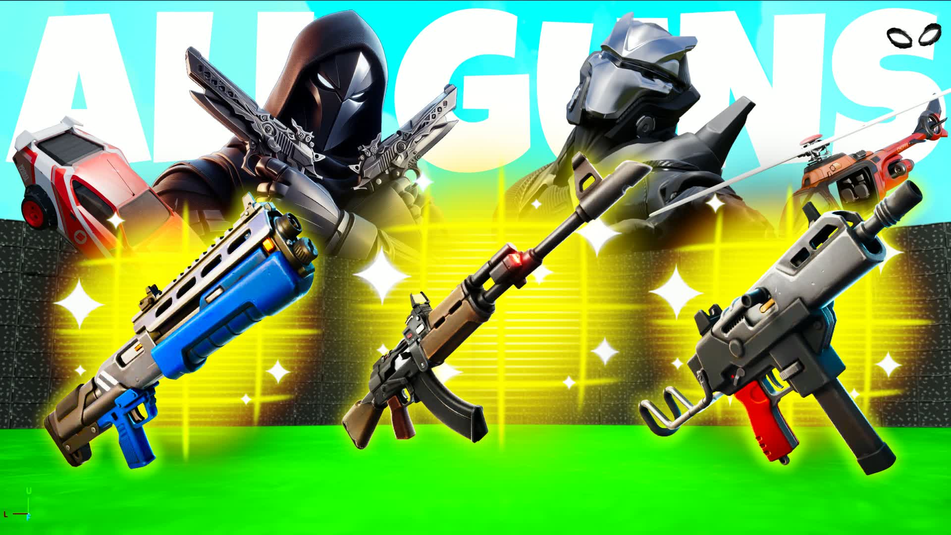 ALL GUNS 1V1 WITH SUPER WEAPONS