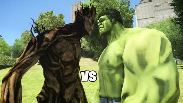 🪵 GROOT vs HULK 💪 SUPER HERO FIGHT