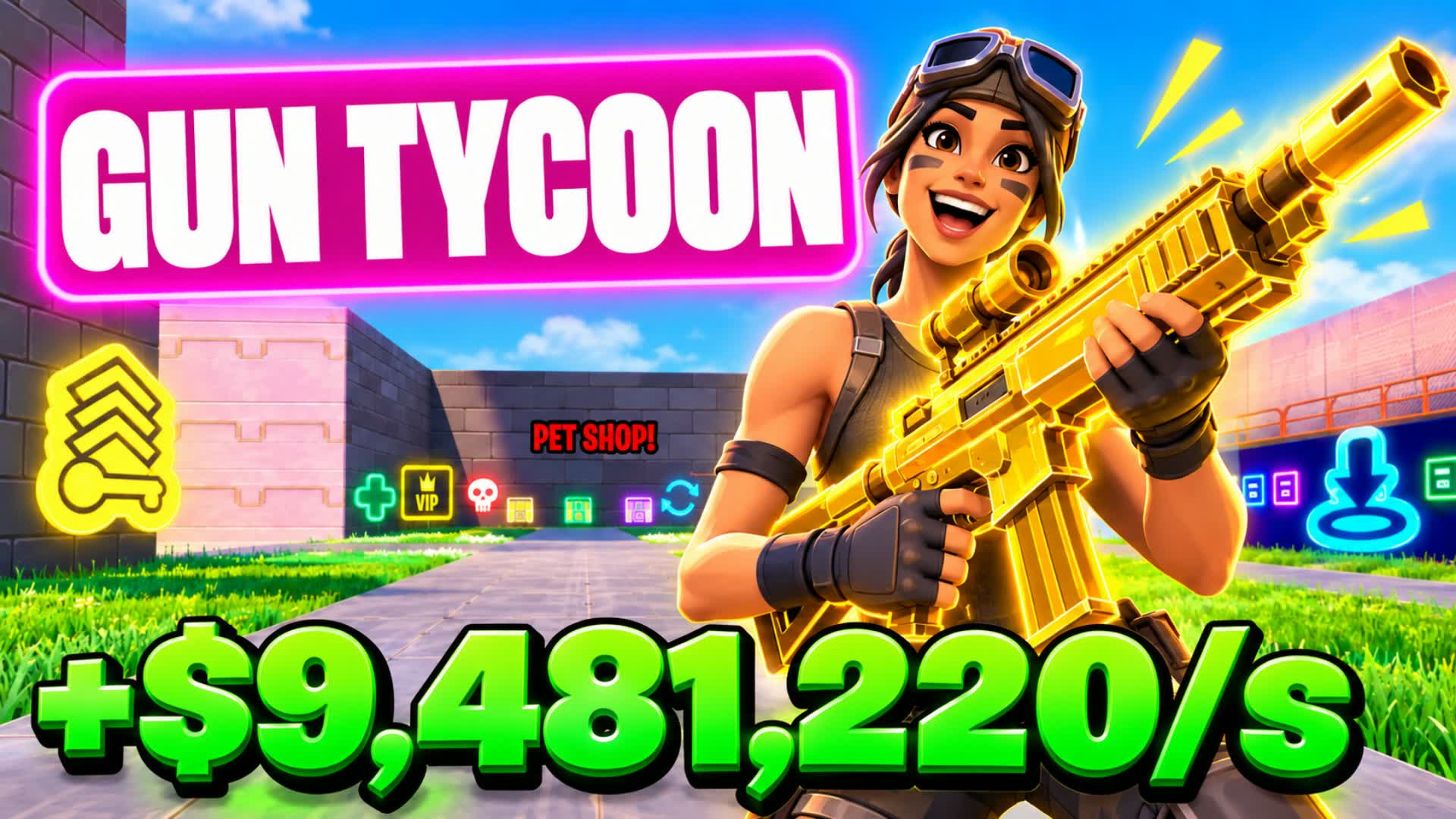 GUN UPGRADE TYCOON — Fortnite island 5750-5971-9815 by Tropǃ