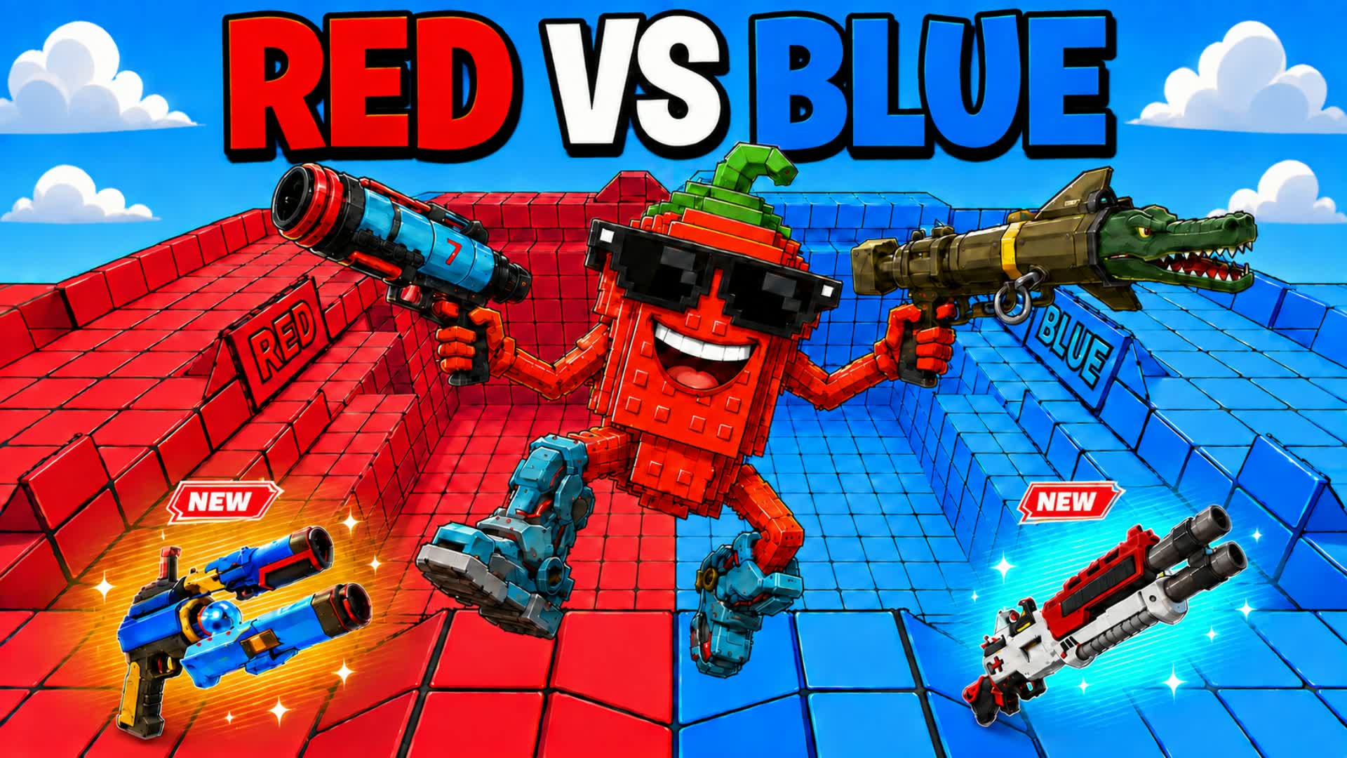 SUPER BRAINROT RED VS BLUE 🔴🔵 — Fortnite island 5210-2487-2272 by noch 12345r