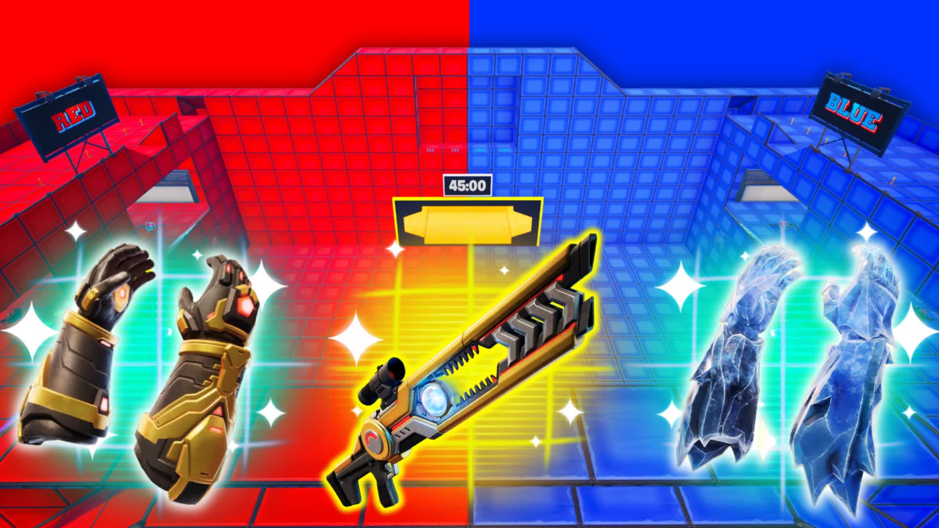 典型的なレッド対ブルー