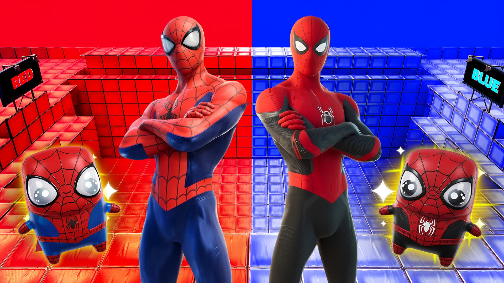 RED VS BLUE SPIDEY SPRITE [HEROES]