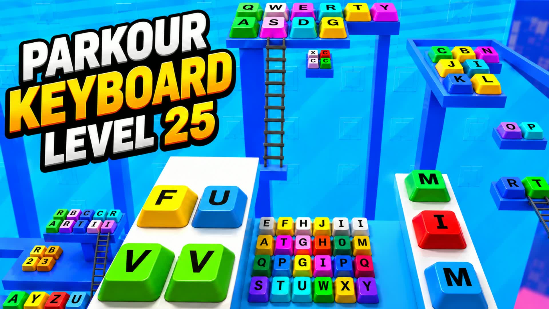 PARKOUR KEYBOARD 25 LEVELS 7890 — Fortnite island 1276-1550-9707 by ㄒ尺1
