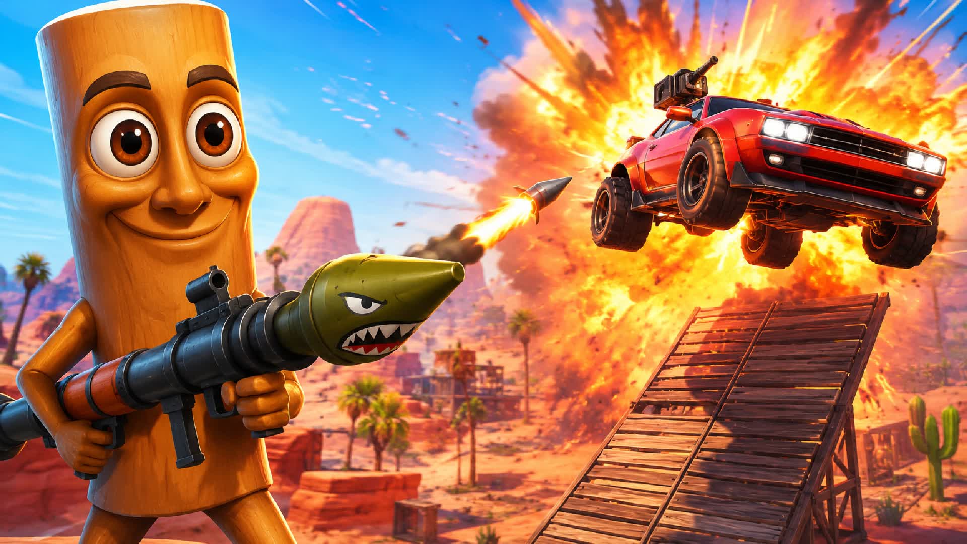 DESERT CARS VS ROCKETS