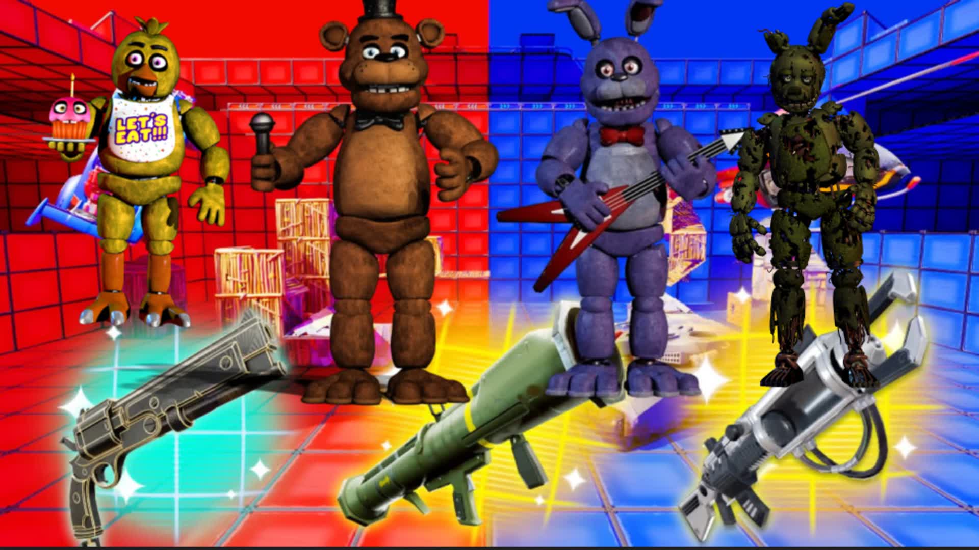 FNAF RED VS BLUE 🔴🔵